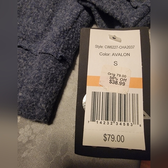 Chaser Sweatshirt womens Small Gray HelloGoodTimes Pullover Soft NWT - Picture 3 of 8